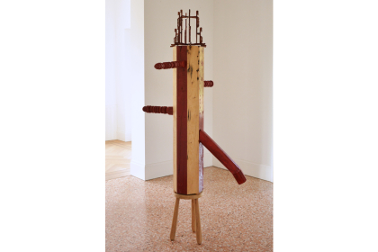 #BALUSTER#JackieChan (2016) | 185 x 70 cm | oak - antique furniture - red alkyd lacquer