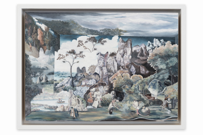 Beyond Horizons II / In the Desert (2025) - 15 x 20,5 cm - oil on canvas mounted on wood