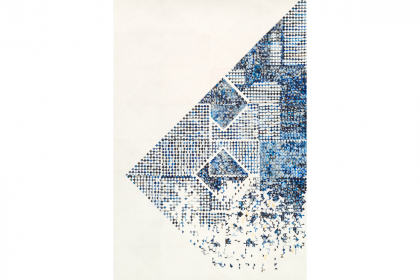 Broken arrow (2019) | 141 x 98 cm | collage - graphite - aquarel - color pencil on paper (framed)
