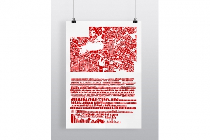Les villes rangées - city Berlin (2005 - until now) | 300 à 500 editions per town |  100 x 70 cm | offset print