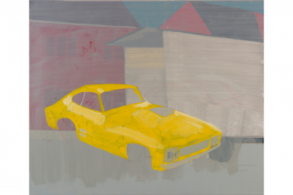 Ford Capri jaune (2020) | 100 x 120 cm | acrylic on canvas