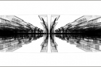 Forgotten corridors (2013) | 19,5 x 80 cm | aluminum plate with black printing