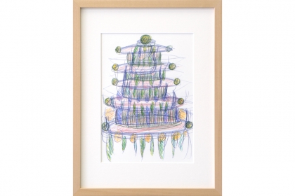 Had of Grief (2016) | 43 x 33 cm (framed) | crayon on paper