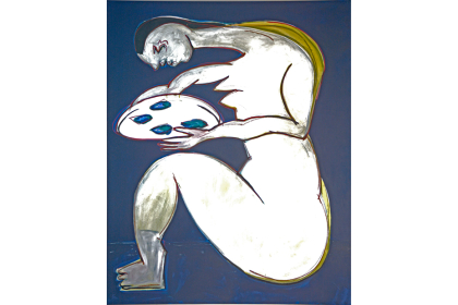 La Femme aux huîtres (2019) | 200 x 160 cm | acrylic & oil on canvas