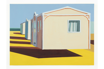 Levitating houses I (2020) | 75 x 100 cm | oil on canvas
