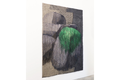 Rock Holding the Beach (2024) - 192 x 125 cm - diverse yarns 