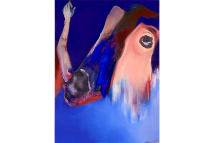 Une vigilance adossée à une possibilité de sommeil (2023-2024)- 190 x 140 cm - oil, oil stick and pigments on canvas