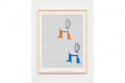 Untitled (n°50) (2019) | 65 x 60 cm | gesso - acrylic and graphite on cotton paper (framed) |