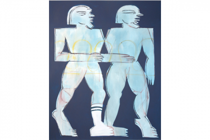 Untitled (Leggings and Pharaoh series) (2019) | 200 x 160 cm | acrylic & oil on canvas