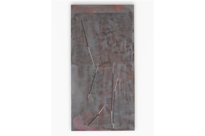 Wache (Arena C) | 70 x 35 cm | Mixed media on fabric, stretched over a wooden board