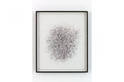 Caressing waves (II) ( 2019) | 52 x 43 cm | Japanese paper - ink - framed in oak